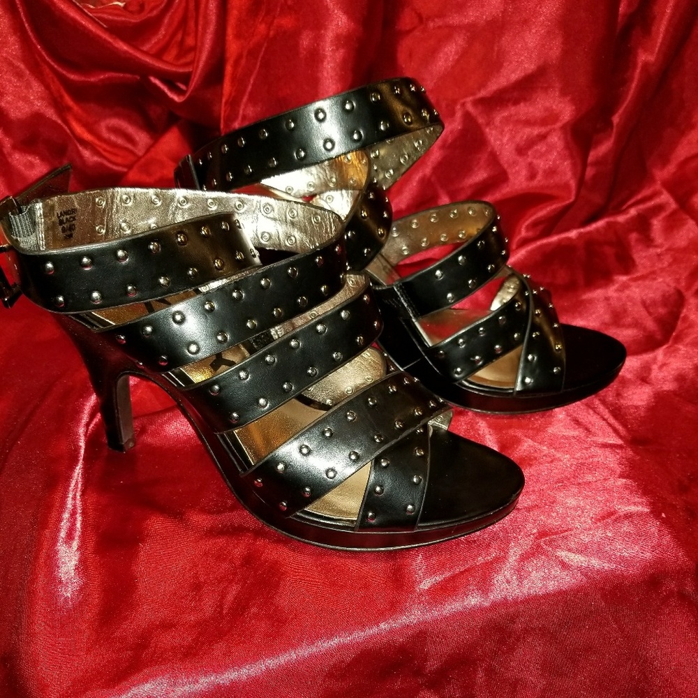 DKNY Black Strappy Heels